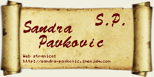 Sandra Pavković vizit kartica